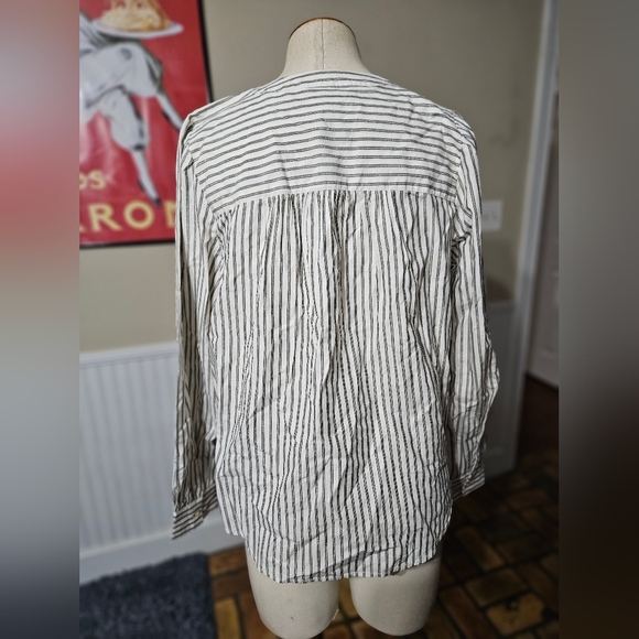 NWT! Loft Metallic Striped Shirt Small - Picture 3 of 4